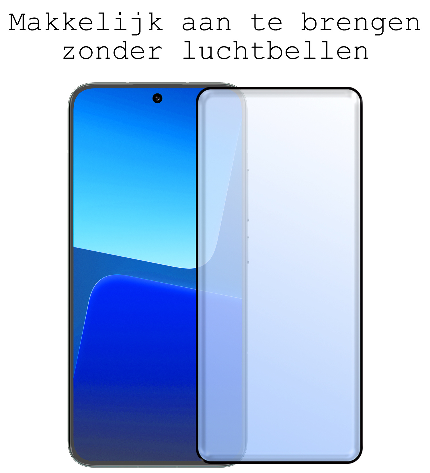 BASEY. Hoes Geschikt voor Xiaomi 13 Pro Hoesje Siliconen Back Cover Case Met Screenprotector - Hoesje Geschikt voor Xiaomi 13 Pro Hoes Cover Hoesje - Zwart