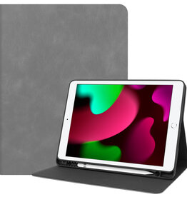 Nomfy Nomfy Luxe Lederen iPad 10.2 2021 Hoes - Grijs