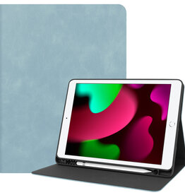 Nomfy Nomfy Luxe Lederen iPad 10.2 2020 Hoes - Lichtblauw
