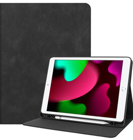Nomfy Nomfy Luxe Lederen iPad 10.2 2019 Hoes - Zwart