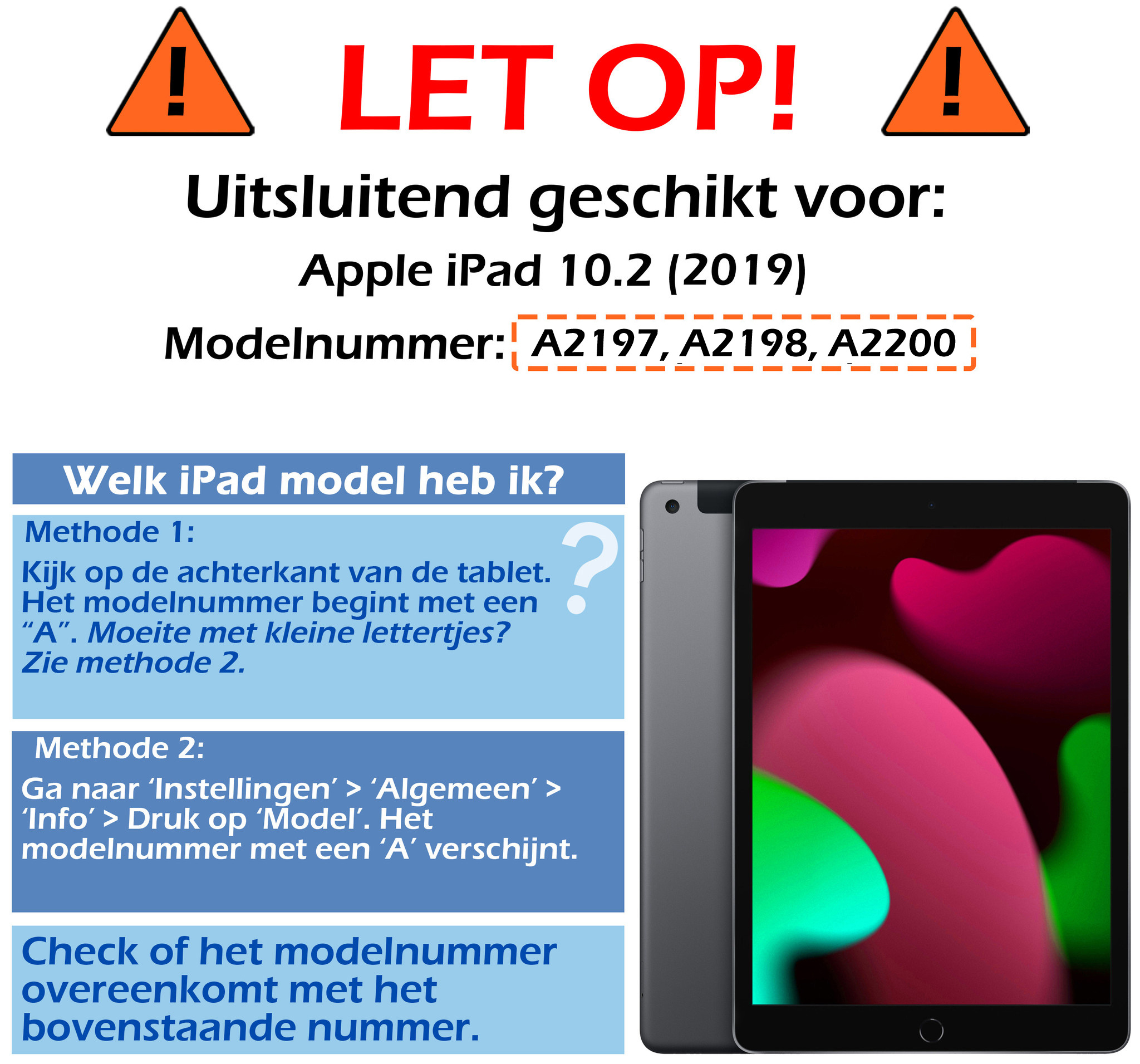 Nomfy Hoes Geschikt voor iPad 10.2 2019 Hoesje Book Case Luxe Hard Cover Hoes Met Uitsparing Geschikt voor Apple Pencil - Hoesje Geschikt voor iPad 7 Hoes Hardcover - Rood