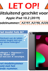 Nomfy Hoes Geschikt voor iPad 10.2 2019 Hoesje Book Case Luxe Hard Cover Hoes Met Uitsparing Geschikt voor Apple Pencil - Hoesje Geschikt voor iPad 7 Hoes Hardcover - Lichtblauw