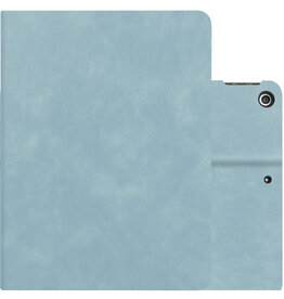 NoXx NoXx Luxe Lederen iPad 10.2 2021 Hoes - Lichtblauw