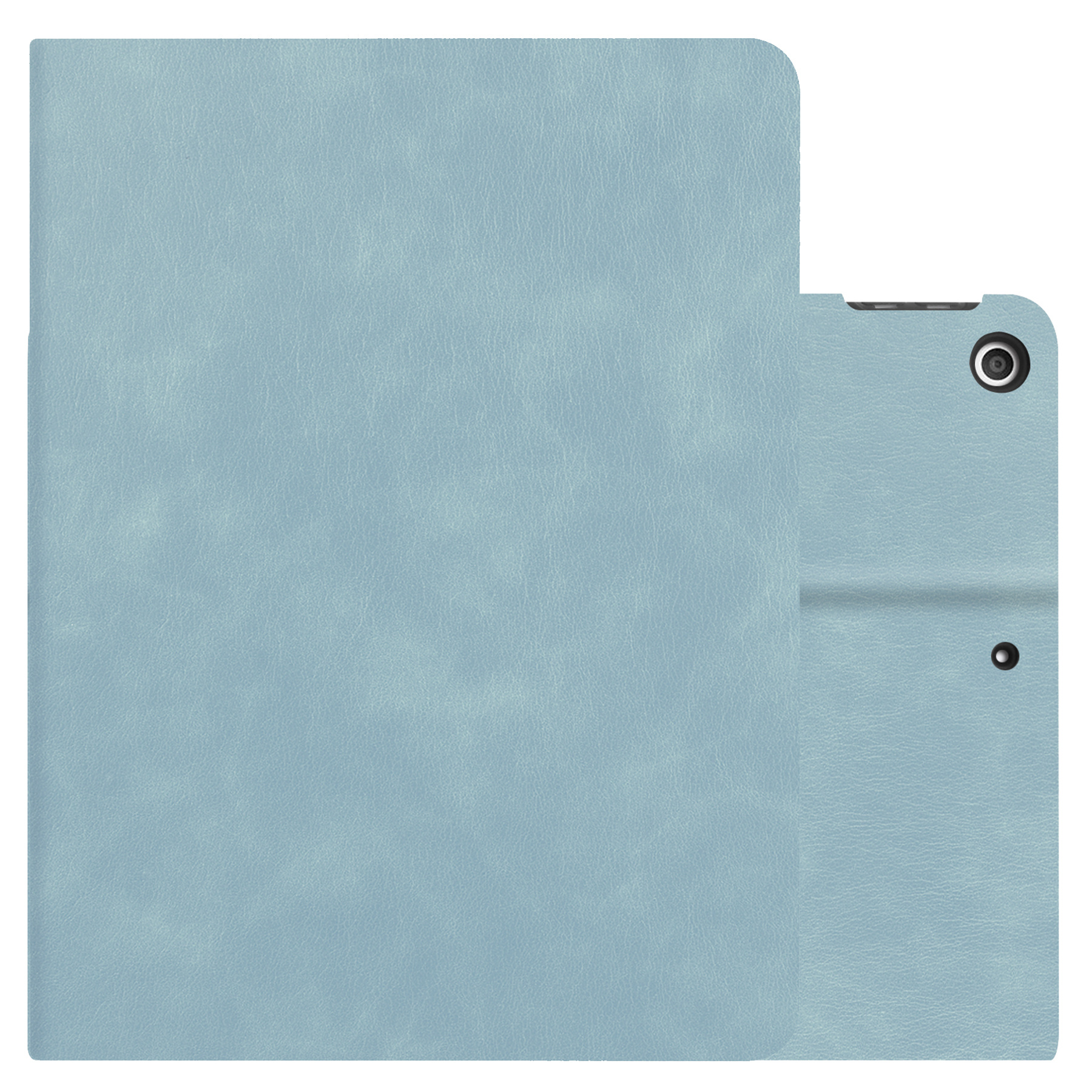 NoXx Hoesje Geschikt voor iPad 10.2 2021 Hoesje Hardcover Hoes Book Case Met Uitsparing Geschikt voor Apple Pencil - Lichtblauw