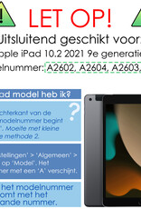 NoXx Hoesje Geschikt voor iPad 10.2 2021 Hoesje Hardcover Hoes Book Case Met Uitsparing Geschikt voor Apple Pencil - Lichtblauw