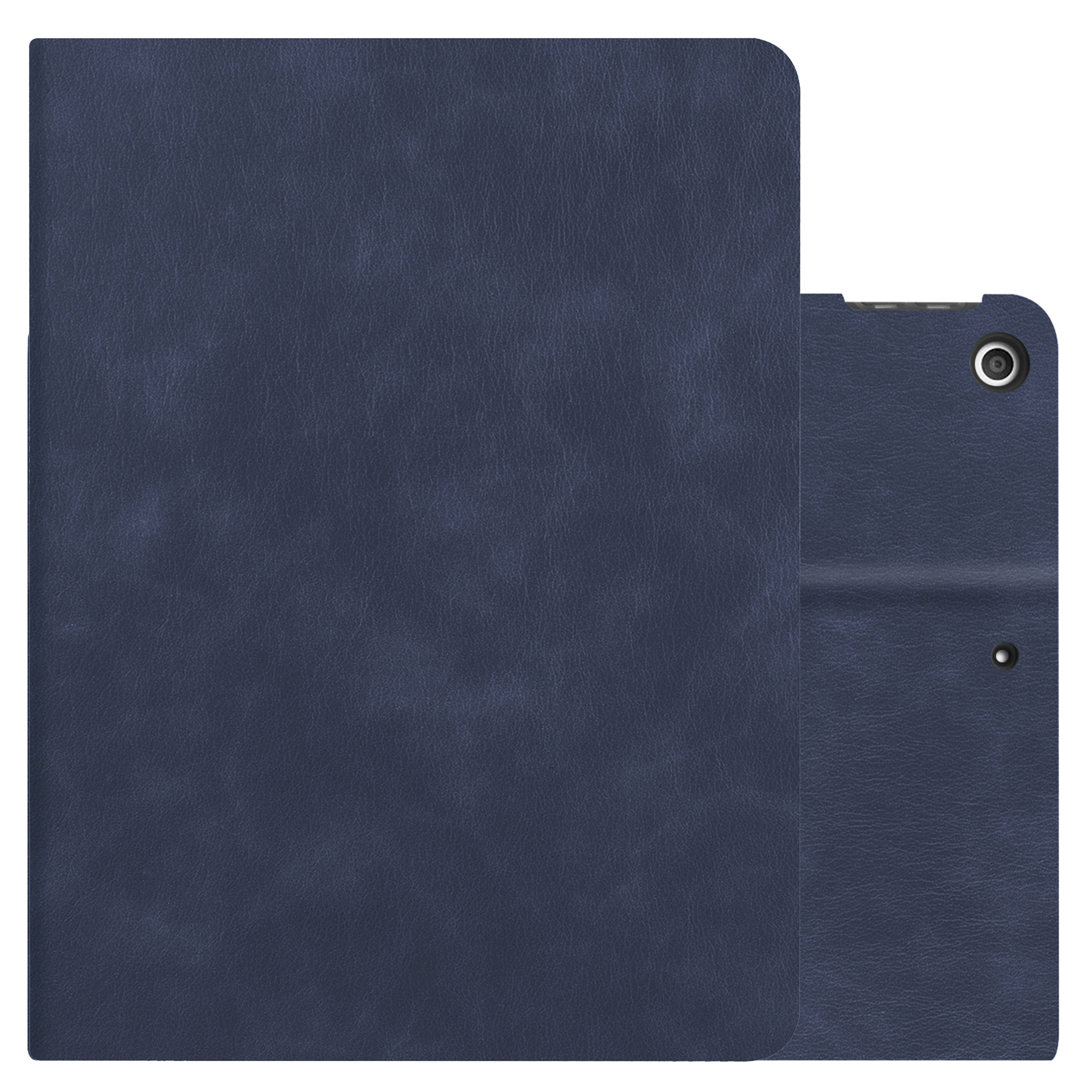 NoXx Hoesje Geschikt voor iPad 10.2 2021 Hoesje Hardcover Hoes Book Case Met Uitsparing Geschikt voor Apple Pencil - Donkerblauw