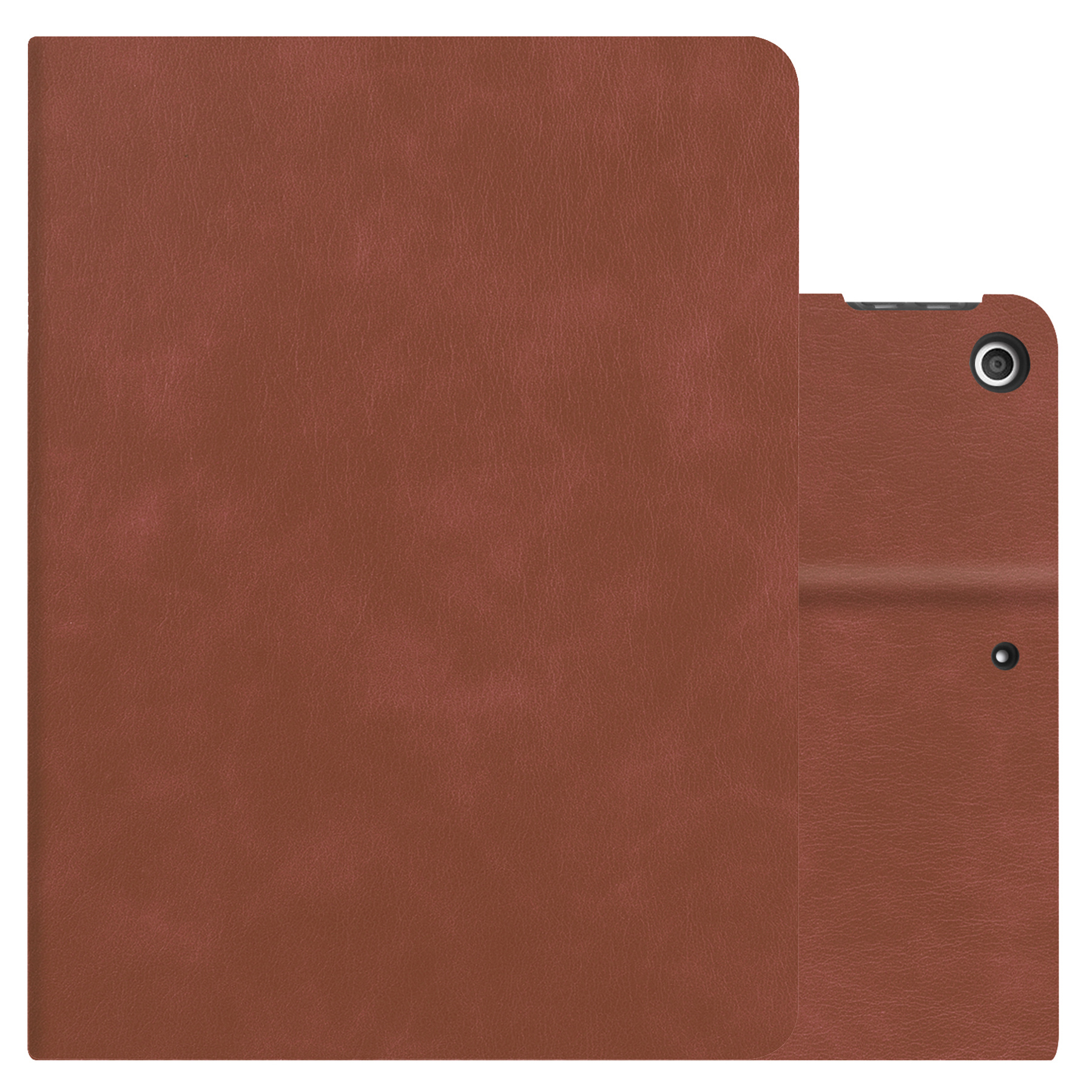NoXx Hoesje Geschikt voor iPad 10.2 2020 Hoesje Hardcover Hoes Book Case Met Uitsparing Geschikt voor Apple Pencil - Bruin