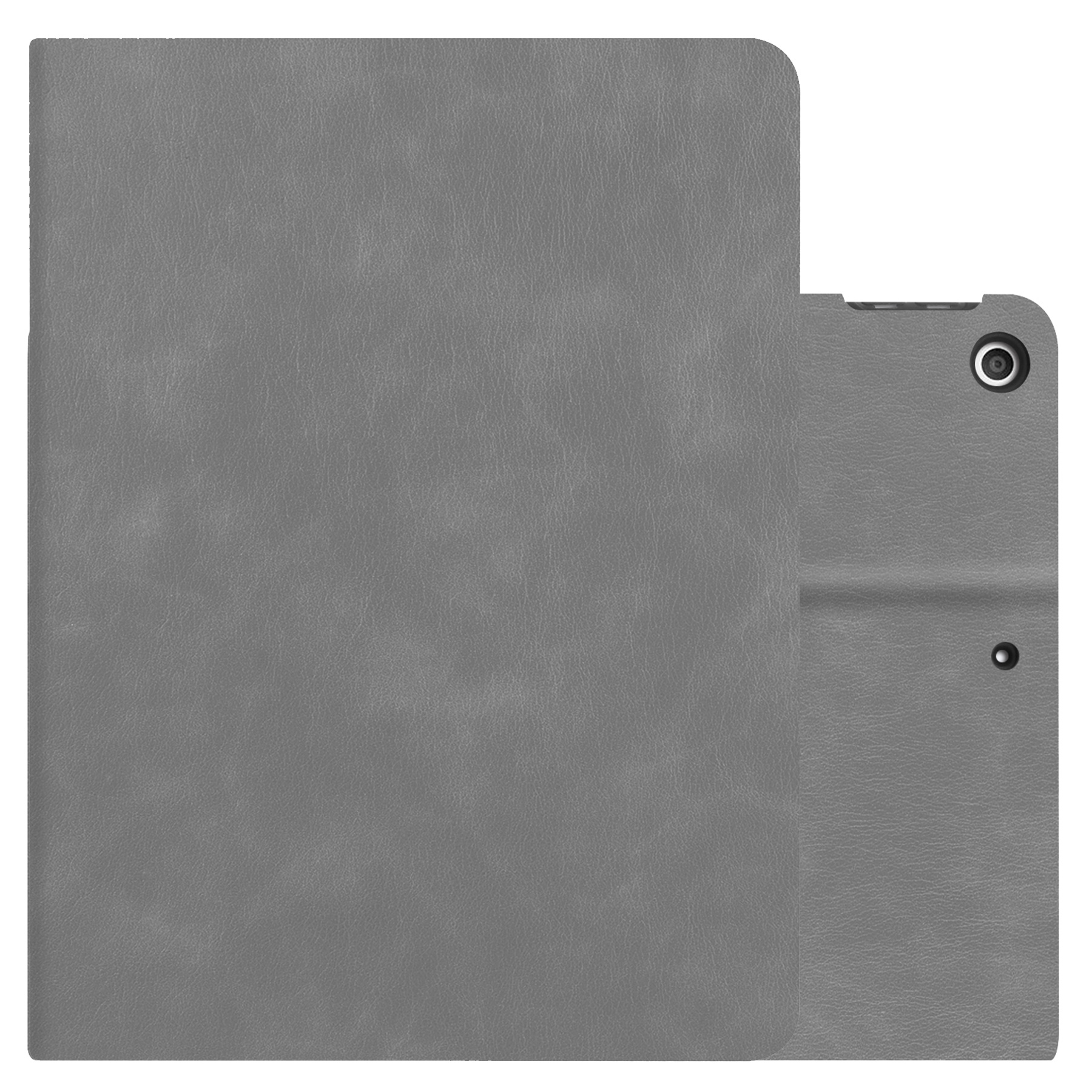 NoXx Hoesje Geschikt voor iPad 10.2 2019 Hoesje Hardcover Hoes Book Case Met Uitsparing Geschikt voor Apple Pencil - Grijs