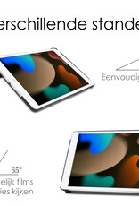 NoXx Hoesje Geschikt voor iPad 10.2 2019 Hoesje Hardcover Hoes Book Case Met Uitsparing Geschikt voor Apple Pencil - Donkerblauw