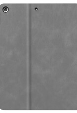 BASEY. Hoesje Geschikt voor iPad 10.2 2020 Hoes Case Luxe Hoesje Hard Cover Met Screenprotector - Hoes Geschikt voor iPad 8 Hoesje Bookcase Met Uitsparing Geschikt voor Apple Pencil - Grijs