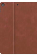 NoXx Hoesje Geschikt voor iPad 10.2 2021 Hoesje Hardcover Hoes Book Case Met Uitsparing Geschikt voor Apple Pencil Met Screenprotector - Bruin