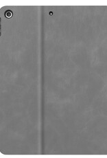 Nomfy Hoes Geschikt voor iPad 10.2 2019 Hoesje Book Case Luxe Cover Hoes Met Uitsparing Geschikt voor Apple Pencil Met Screenprotector - Hoesje Geschikt voor iPad 7 Hoes - Grijs
