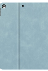 Nomfy Hoes Geschikt voor iPad 10.2 2021 Hoesje Book Case Luxe Cover Hoes Met Uitsparing Geschikt voor Apple Pencil Met Screenprotector - Hoesje Geschikt voor iPad 9 Hoes - Lichtblauw