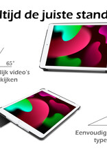 Nomfy Hoes Geschikt voor iPad 10.2 2021 Hoesje Book Case Luxe Cover Hoes Met Uitsparing Geschikt voor Apple Pencil Met Screenprotector - Hoesje Geschikt voor iPad 9 Hoes - Lichtblauw