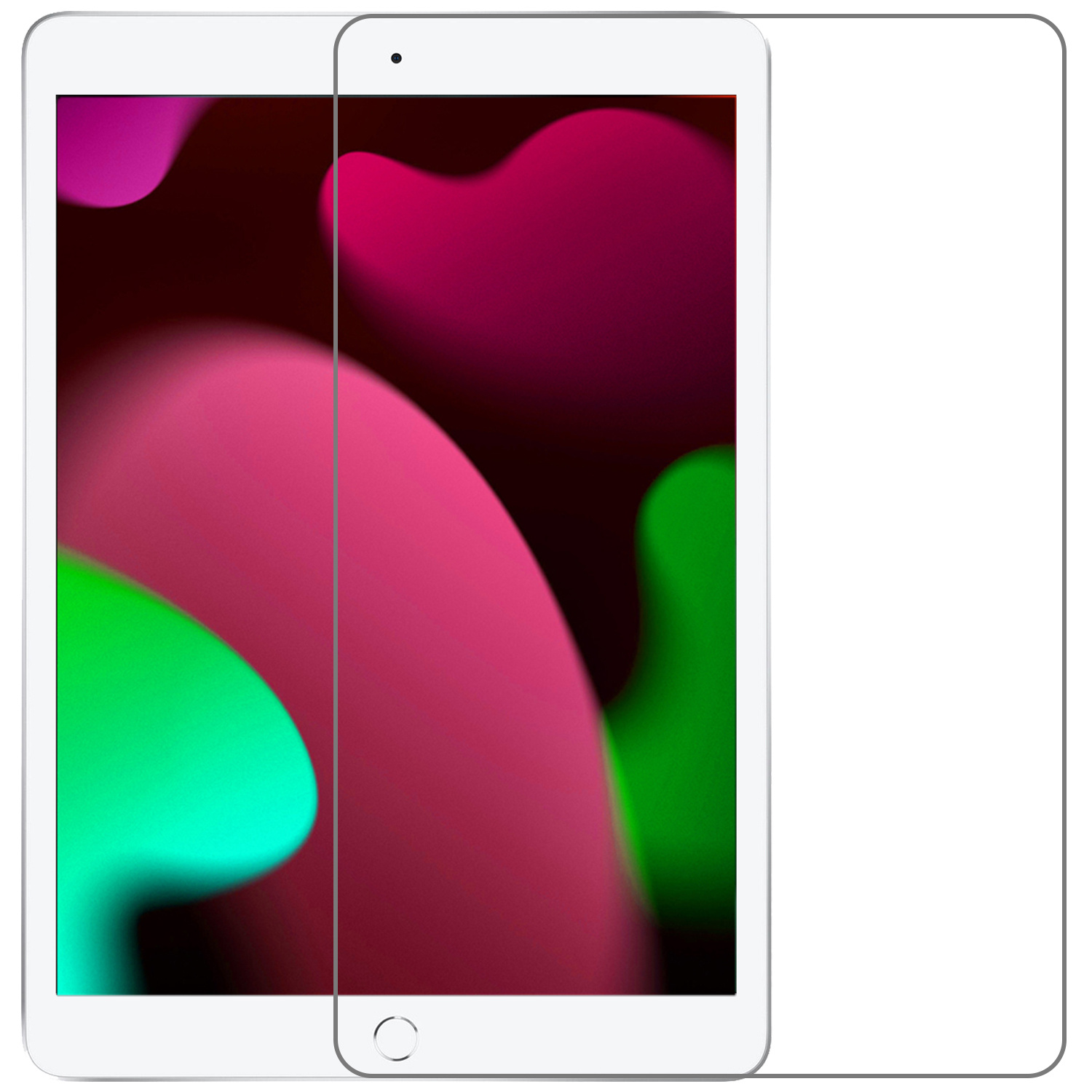 Nomfy Hoes Geschikt voor iPad 10.2 2019 Hoesje Book Case Luxe Cover Hoes Met Uitsparing Geschikt voor Apple Pencil Met Screenprotector - Hoesje Geschikt voor iPad 7 Hoes - Rood