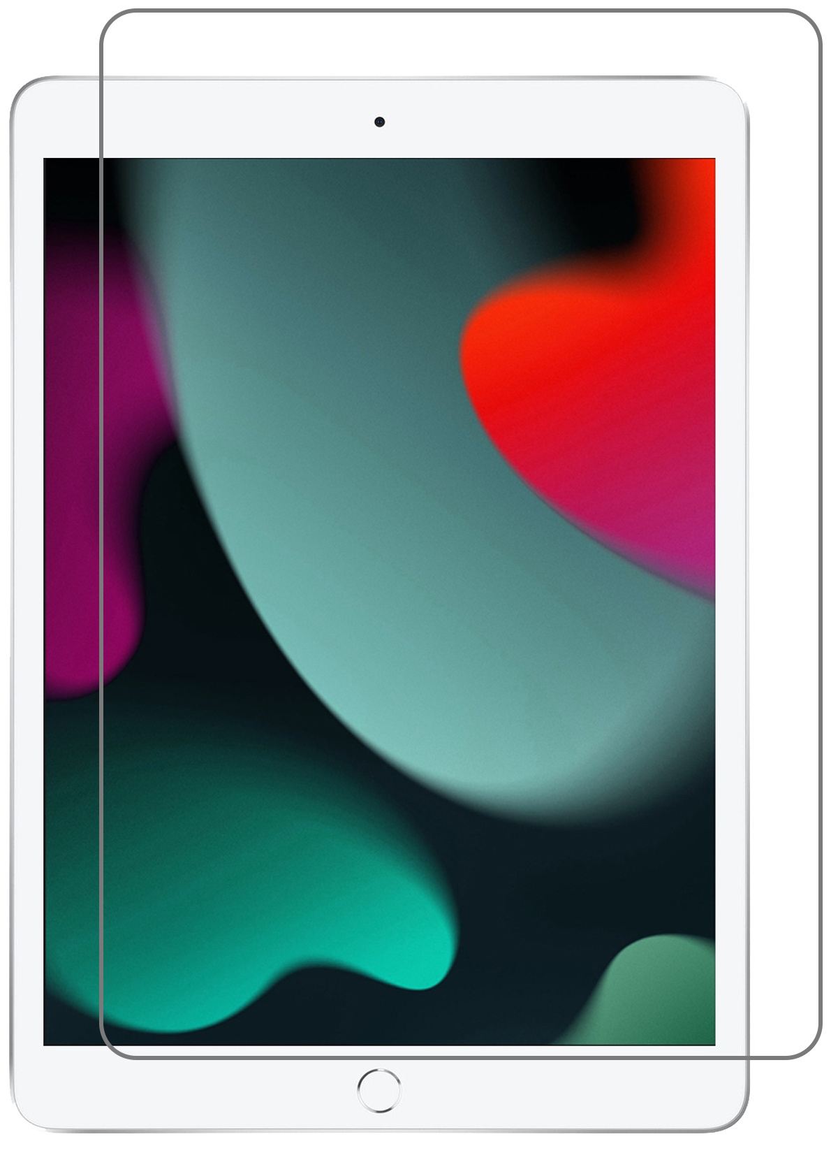 BASEY. Hoesje Geschikt voor iPad 10.2 2021 Hoes Case Luxe Hoesje Hard Cover Met Screenprotector - Hoes Geschikt voor iPad 9 Hoesje Bookcase Met Uitsparing Geschikt voor Apple Pencil - Lichtblauw