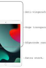 BASEY. Hoesje Geschikt voor iPad 10.2 2020 Hoes Case Luxe Hoesje Hard Cover Met Screenprotector - Hoes Geschikt voor iPad 8 Hoesje Bookcase Met Uitsparing Geschikt voor Apple Pencil - Zwart