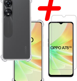 BASEY. BASEY. OPPO A78 Hoesje Shockproof Met Screenprotector
