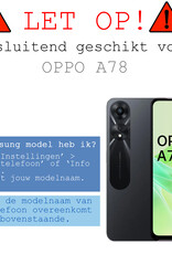 BASEY. Hoes Geschikt voor OPPO A78 5G Hoesje Shock Proof Case Hoes Siliconen Met 2x Screenprotector - Hoesje Geschikt voor OPPO A78 Hoes Cover Shockproof - Transparant
