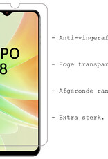 BASEY. Hoes Geschikt voor OPPO A78 5G Hoesje Siliconen Back Cover Case Met 2x Screenprotector - Hoesje Geschikt voor OPPO A78 Hoes Cover Hoesje - Transparant