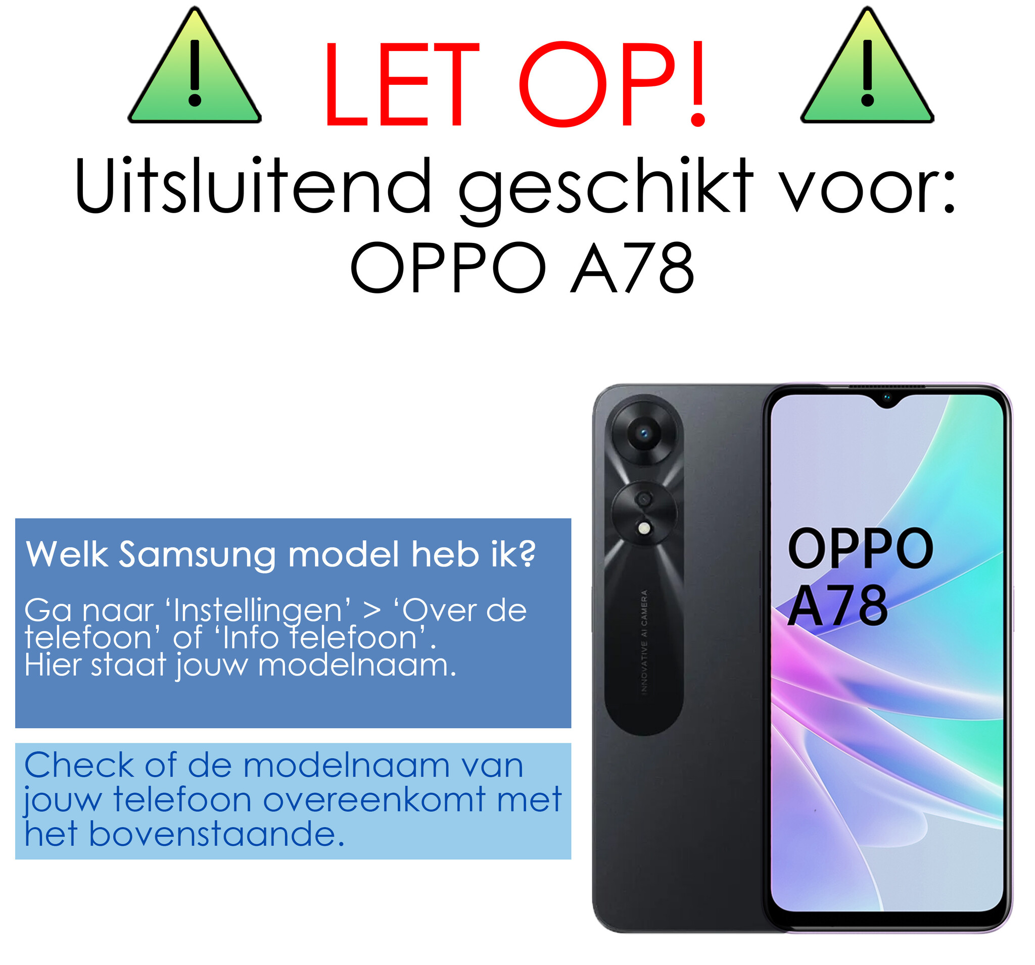 NoXx Hoes Geschikt voor OPPO A78 5G Hoesje Siliconen Cover Shock Proof Back Case Shockproof Hoes Met Screenprotector - Transparant