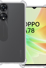 BASEY. Hoes Geschikt voor OPPO A78 5G Hoesje Shock Proof Case Hoes Siliconen - Hoesje Geschikt voor OPPO A78 Hoes Cover Shockproof - Transparant