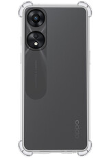 BASEY. Hoes Geschikt voor OPPO A78 5G Hoesje Shock Proof Case Hoes Siliconen Met 2x Screenprotector - Hoesje Geschikt voor OPPO A78 Hoes Cover Shockproof - Transparant