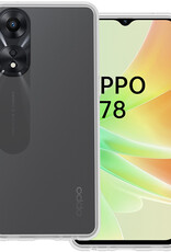 BASEY. Hoes Geschikt voor OPPO A78 5G Hoesje Siliconen Back Cover Case - Hoesje Geschikt voor OPPO A78 Hoes Cover Hoesje - Transparant