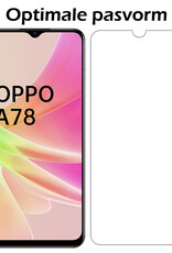 Nomfy Hoesje Geschikt voor OPPO A78 5G Hoesje Siliconen Cover Case Met Screenprotector - Hoes Geschikt voor OPPO A78 Hoes Back Case - Zwart