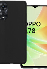 BASEY. Hoes Geschikt voor OPPO A78 5G Hoesje Siliconen Back Cover Case - Hoesje Geschikt voor OPPO A78 Hoes Cover Hoesje - Zwart