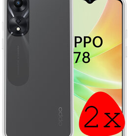 BASEY. BASEY. OPPO A78 Hoesje Siliconen - Transparant - 2 PACK