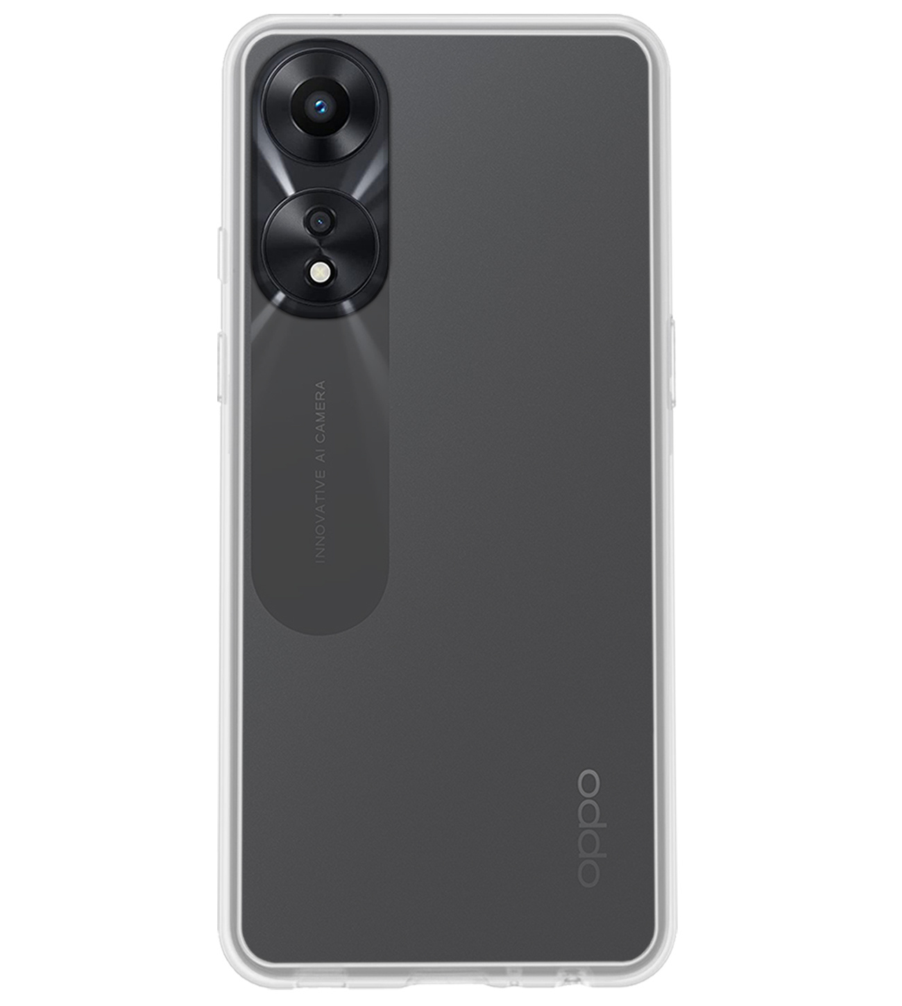 BASEY. Hoes Geschikt voor OPPO A78 5G Hoesje Siliconen Back Cover Case - Hoesje Geschikt voor OPPO A78 Hoes Cover Hoesje - Transparant - 2 Stuks