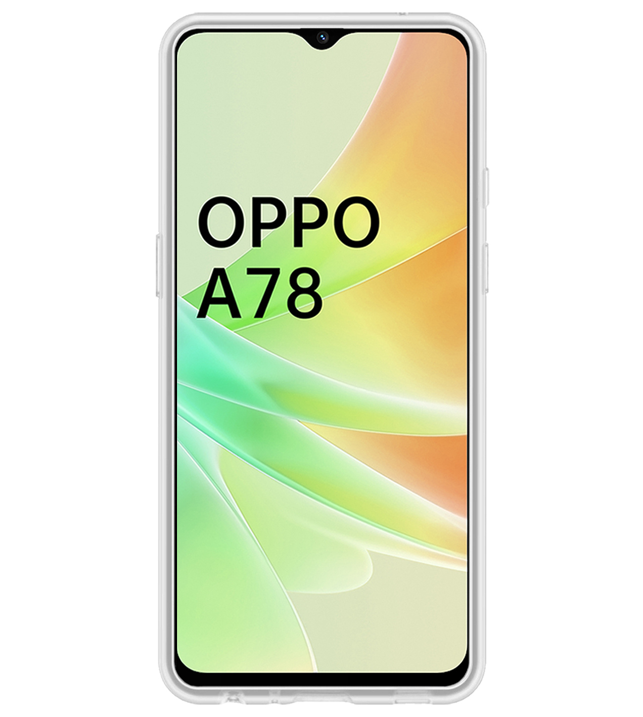 BASEY. Hoes Geschikt voor OPPO A78 5G Hoesje Siliconen Back Cover Case - Hoesje Geschikt voor OPPO A78 Hoes Cover Hoesje - Transparant - 2 Stuks
