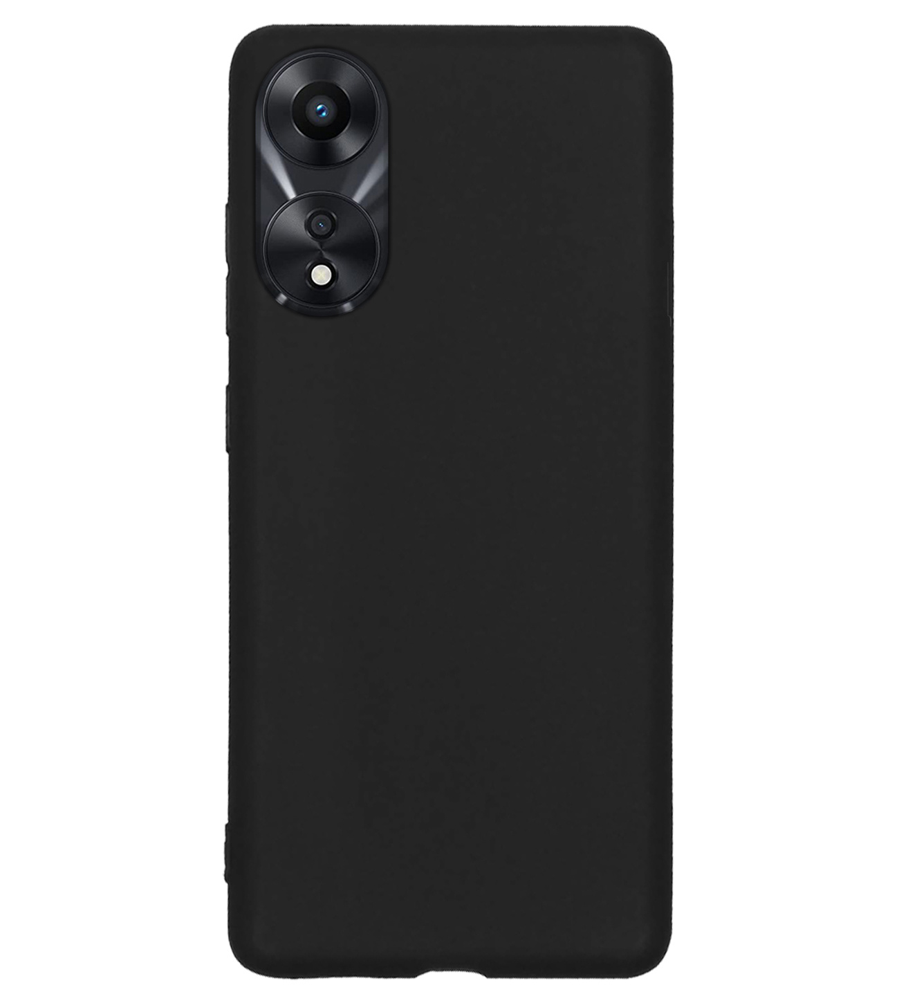 BASEY. Hoes Geschikt voor OPPO A78 5G Hoesje Siliconen Back Cover Case Met Screenprotector - Hoesje Geschikt voor OPPO A78 Hoes Cover Hoesje - Zwart