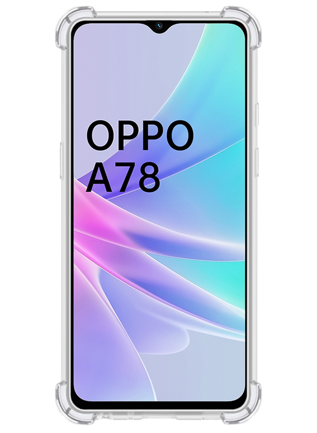 NoXx Hoes Geschikt voor OPPO A78 5G Hoesje Siliconen Cover Shock Proof Back Case Shockproof Hoes Met Screenprotector - Transparant