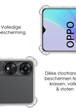 NoXx Hoes Geschikt voor OPPO A78 5G Hoesje Siliconen Cover Shock Proof Back Case Shockproof Hoes Met 2x Screenprotector - Transparant