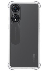 NoXx Hoes Geschikt voor OPPO A78 5G Hoesje Siliconen Cover Shock Proof Back Case Shockproof Hoes Met 2x Screenprotector - Transparant