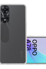 NoXx Hoes Geschikt voor OPPO A78 5G Hoesje Cover Siliconen Back Case Hoes - Transparant