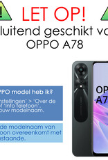 NoXx Hoes Geschikt voor OPPO A78 5G Hoesje Cover Siliconen Back Case Hoes - Zwart