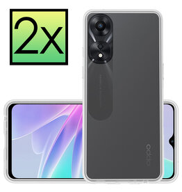 NoXx NoXx OPPO A78 Hoesje Siliconen - Transparant - 2 PACK