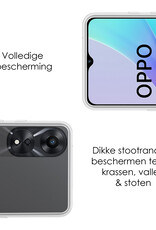 NoXx Hoes Geschikt voor OPPO A78 5G Hoesje Cover Siliconen Back Case Hoes - Transparant - 2x