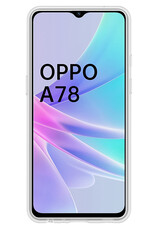 NoXx Hoes Geschikt voor OPPO A78 5G Hoesje Cover Siliconen Back Case Hoes - Transparant - 2x