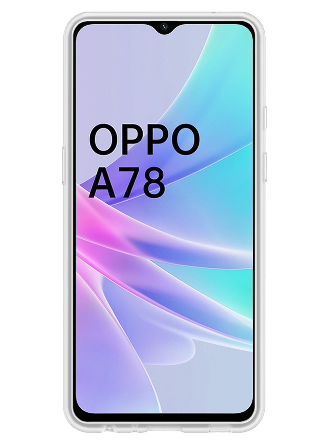 NoXx Hoes Geschikt voor OPPO A78 5G Hoesje Cover Siliconen Back Case Hoes Met Screenprotector - Transparant