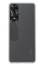NoXx Hoes Geschikt voor OPPO A78 5G Hoesje Cover Siliconen Back Case Hoes Met Screenprotector - Transparant