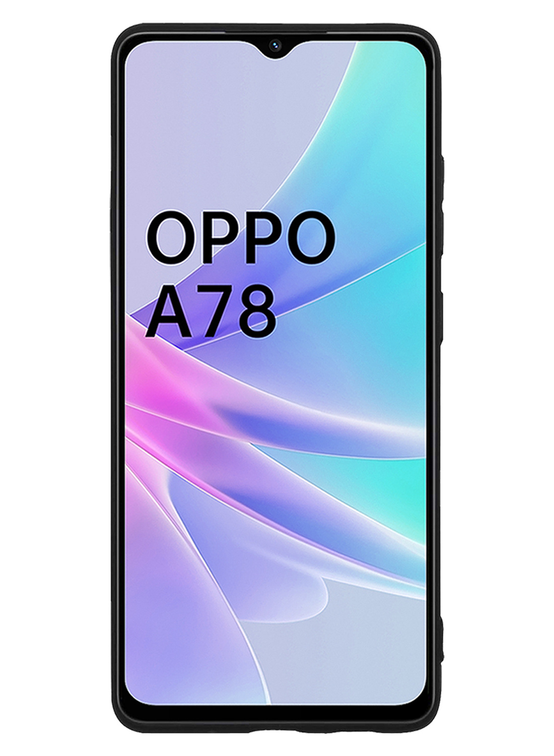 NoXx Hoes Geschikt voor OPPO A78 5G Hoesje Cover Siliconen Back Case Hoes Met Screenprotector - Zwart