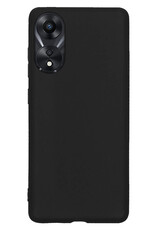 NoXx Hoes Geschikt voor OPPO A78 5G Hoesje Cover Siliconen Back Case Hoes Met 2x Screenprotector - Zwart