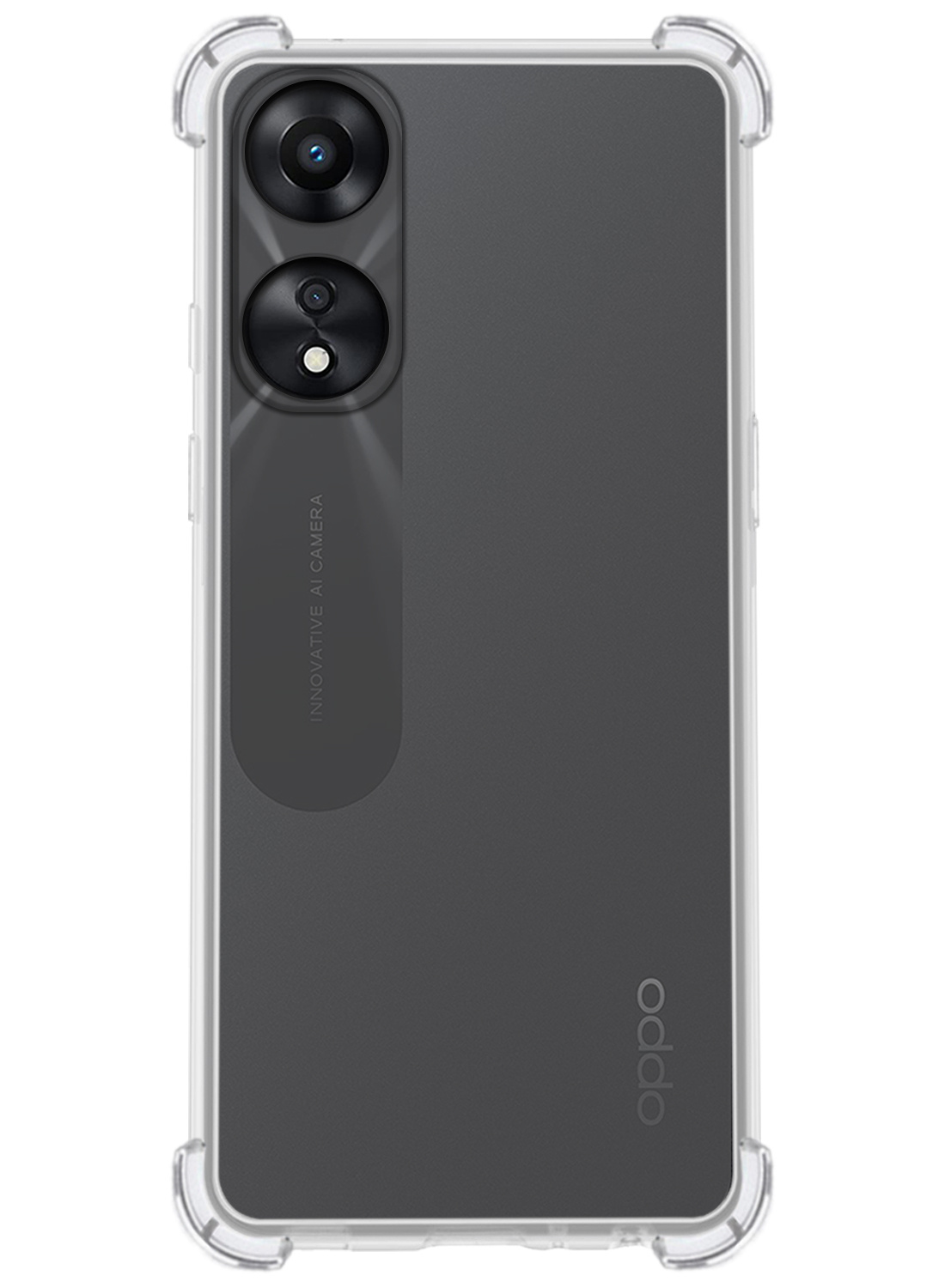 Nomfy Hoesje Geschikt voor OPPO A78 5G Hoesje Shock Proof Cover Case Shockproof - Hoes Geschikt voor OPPO A78 Hoes Siliconen Back Case - Transparant