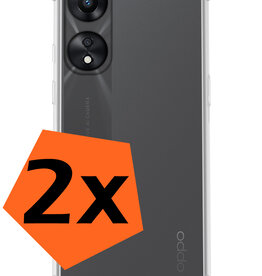 Nomfy Nomfy OPPO A78 Hoesje Shockproof - Transparant - 2 PACK