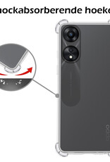Nomfy Hoesje Geschikt voor OPPO A78 5G Hoesje Shock Proof Cover Case Shockproof - Hoes Geschikt voor OPPO A78 Hoes Siliconen Back Case - Transparant - 2 PACK