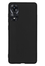 Nomfy Hoesje Geschikt voor OPPO A78 5G Hoesje Siliconen Cover Case - Hoes Geschikt voor OPPO A78 Hoes Back Case - Zwart